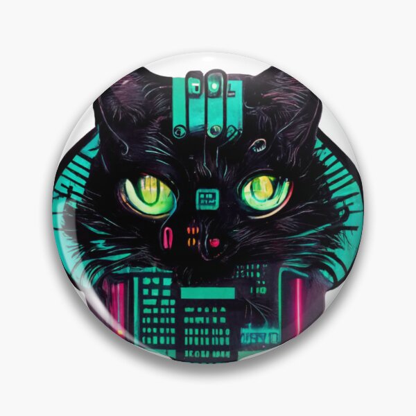 Item preview, Cyberpunk Hacker Cat II designed and sold by thelofidragon.