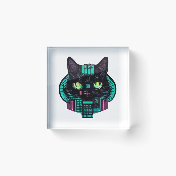 Item preview, Cyberpunk Hacker Cat II designed and sold by thelofidragon.