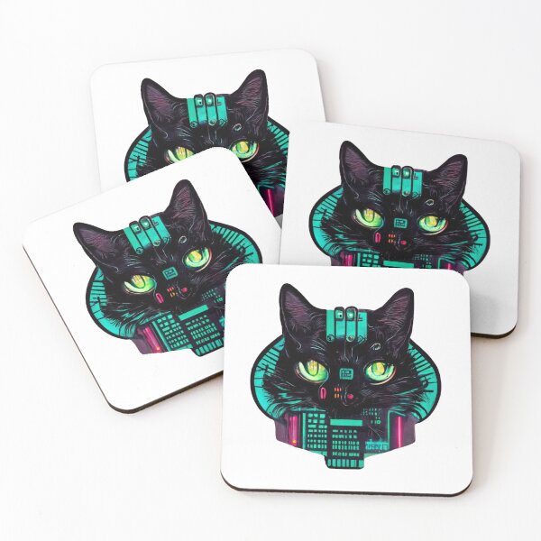 Item preview, Cyberpunk Hacker Cat II designed and sold by thelofidragon.
