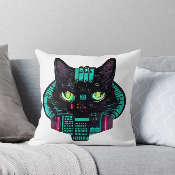 Item preview, Cyberpunk Hacker Cat II designed and sold by thelofidragon.