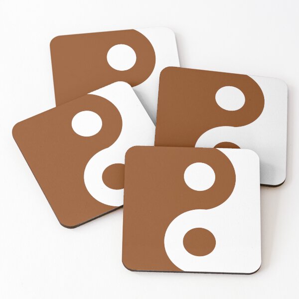 Item preview, Brown Yin Yang Square designed and sold by daisiesandlove.