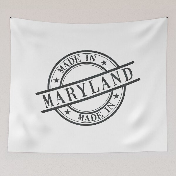 Item preview, Made In Maryland Stamp Style Logo Symbol Black designed and sold by surgedesigns.