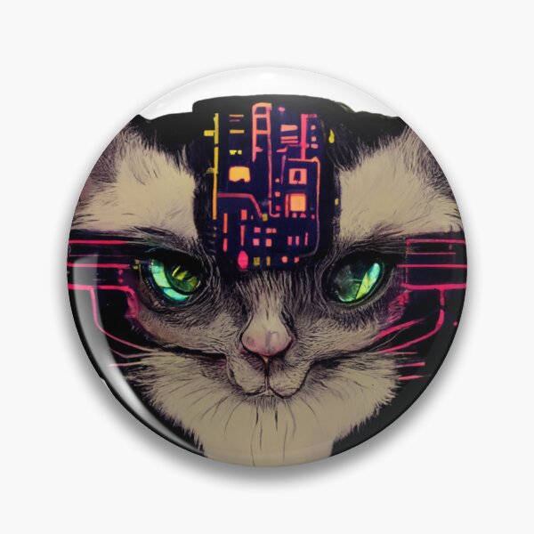 Item preview, Cyberpunk Hacker Cat III designed and sold by thelofidragon.