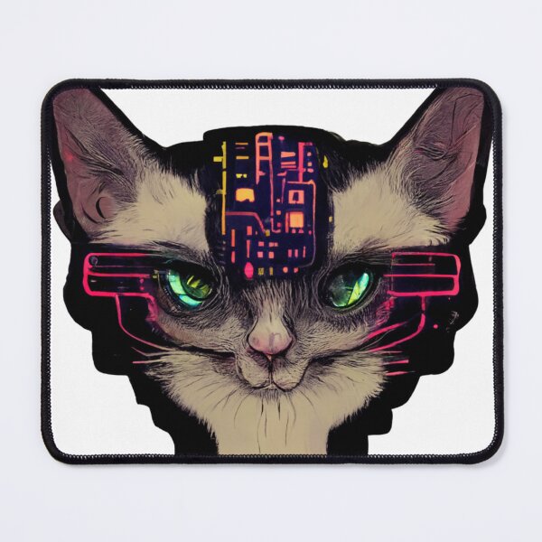 Item preview, Cyberpunk Hacker Cat III designed and sold by thelofidragon.