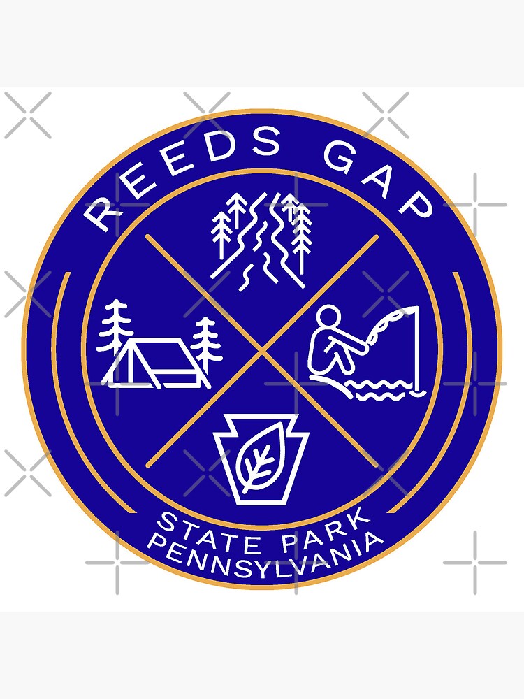 "Reeds Gap State Park Heraldic Logo" Art Print for Sale by VanyaKar