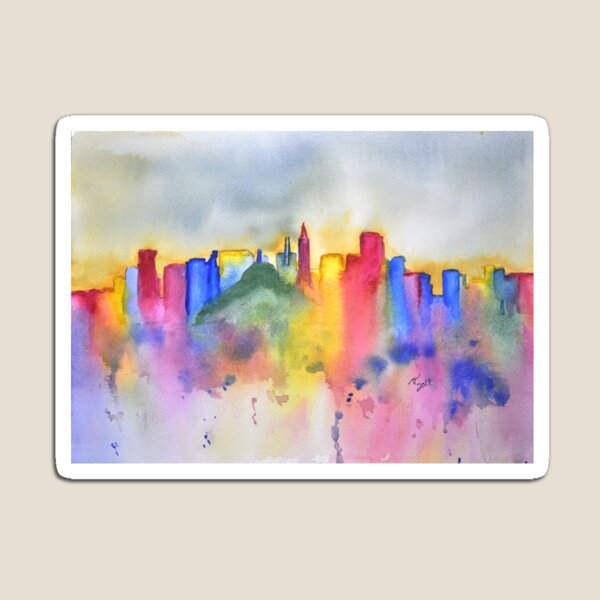 Colourful San Francisco Skyline Magnet