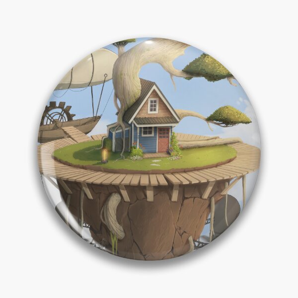 Item preview, Steam Punk Float Island Background Art designed and sold by DoctorCocoBean.