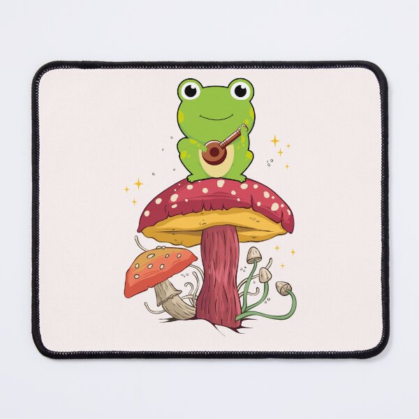 Item preview, Cottagecore Aesthetic Frog Playing Banjo On Mushroom Cute designed and sold by EIMgraphic.