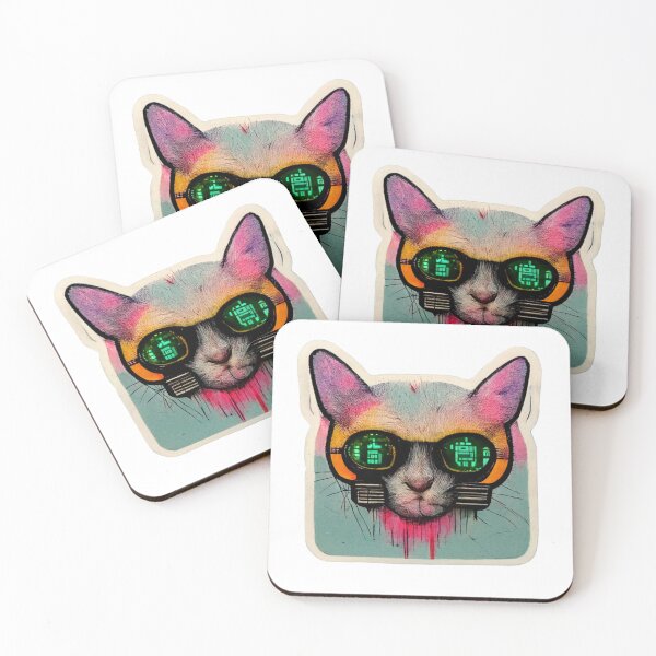 Item preview, Cypberpunk Cat Warrior III designed and sold by thelofidragon.