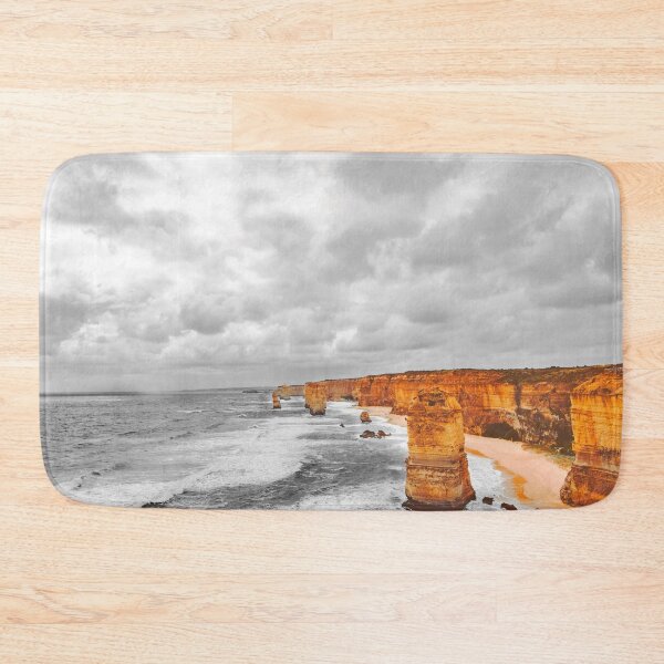 Item preview, Beautifully Grey Waves and Colourful Seashore Photography - Cloudy Sky designed and sold by Tjokko-chan.
