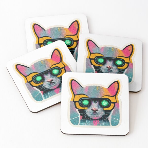 Item preview, Cypberpunk Cat Warrior V4 designed and sold by thelofidragon.
