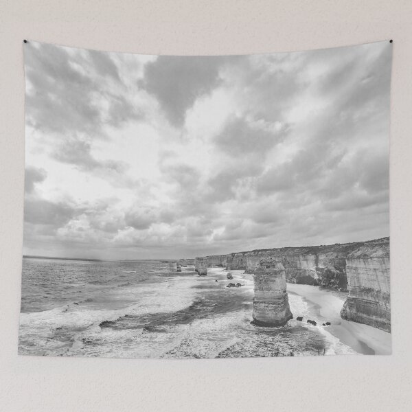 Item preview, Beautiful Black and White Seashore Photography - Cloudy Sky designed and sold by Tjokko-chan.