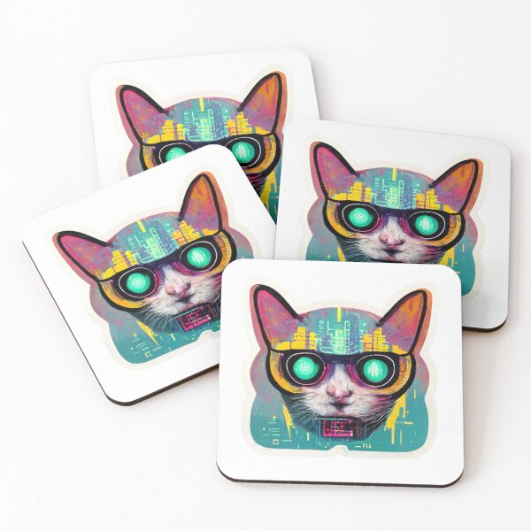 Item preview, Cypberpunk Cat Warrior V5 designed and sold by thelofidragon.