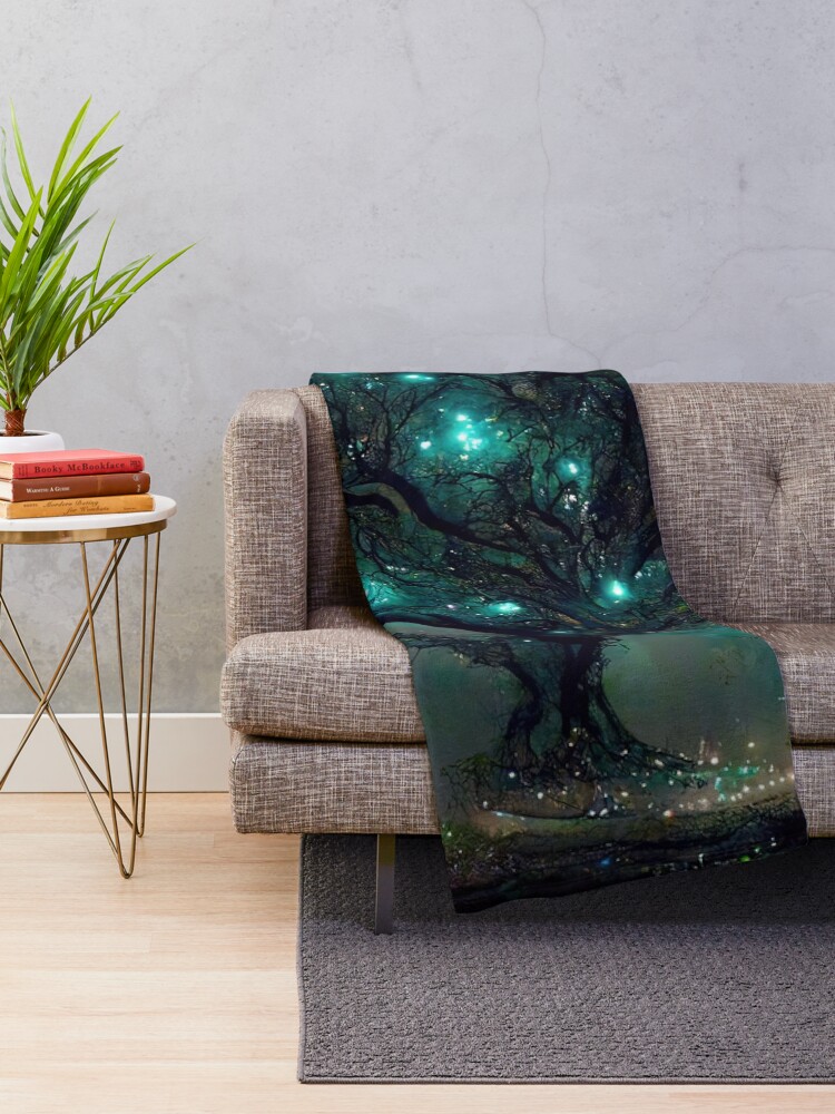 Alternate view of Fae Realm Tree of Hope Throw Blanket