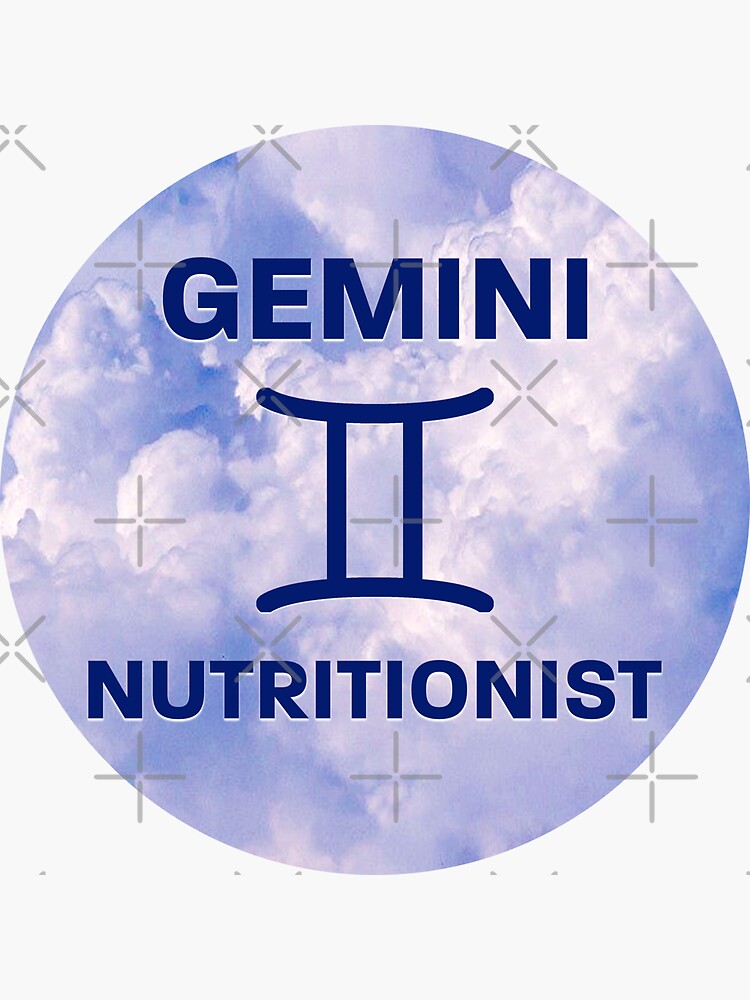 Gemini Zodiac Sign Nutritionist Sticker