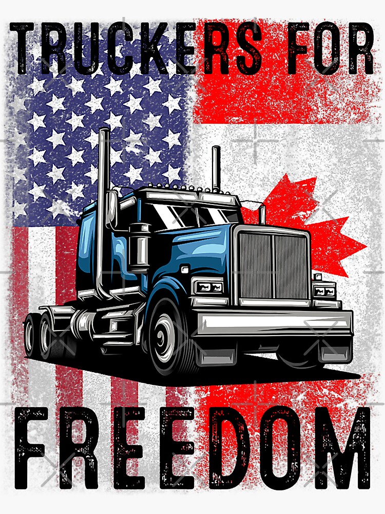 Truck Driver American USA Flag Patriotic Trucker' Sticker