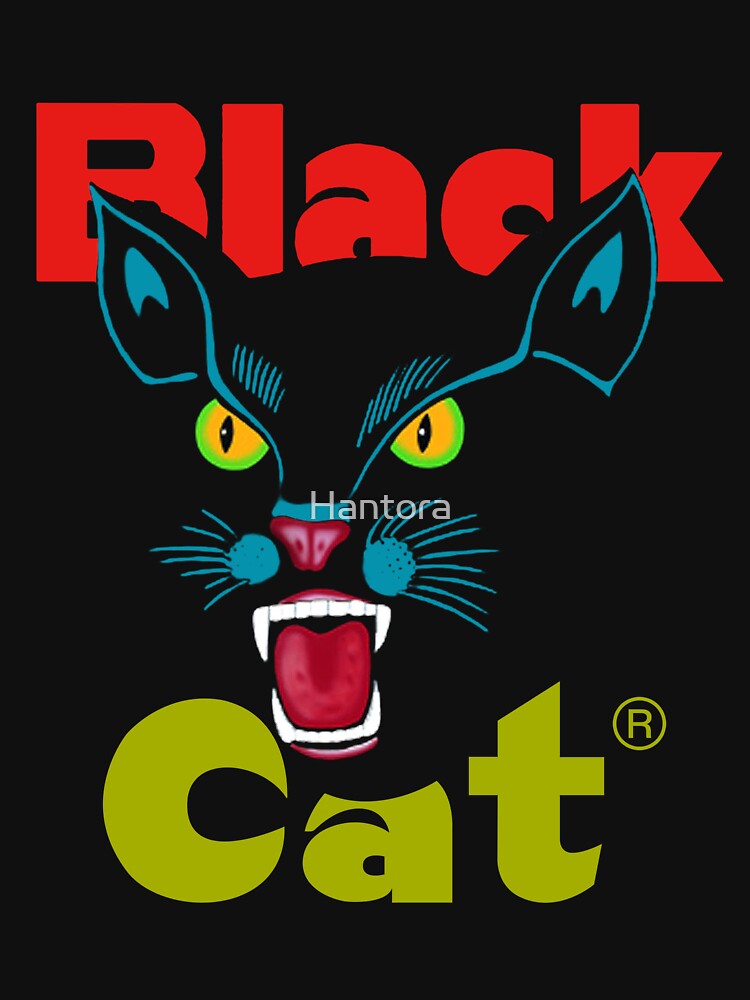"Black Cat Fireworks Logo" Tshirt for Sale by Hantora Redbubble