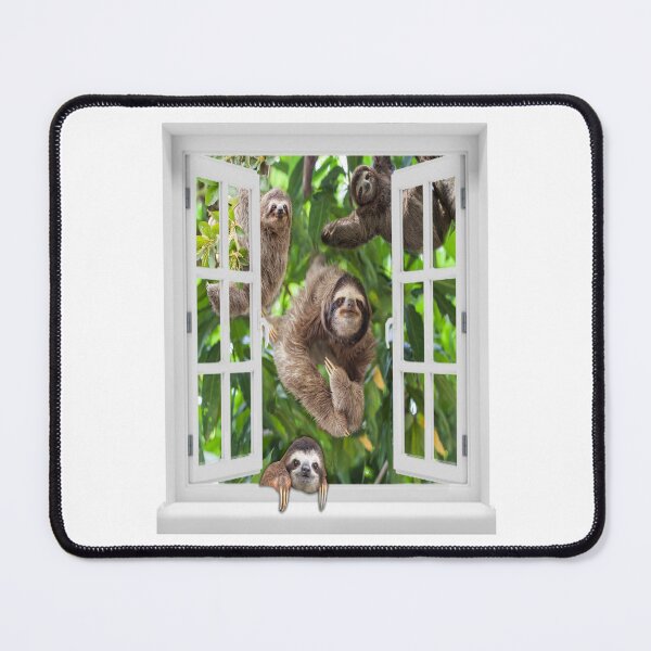 Item preview, Cute Sloths Clim The Tree Through The Window designed and sold by JakeGoodwin.