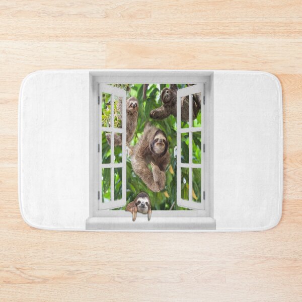 Item preview, Cute Sloths Clim The Tree Through The Window designed and sold by JakeGoodwin.