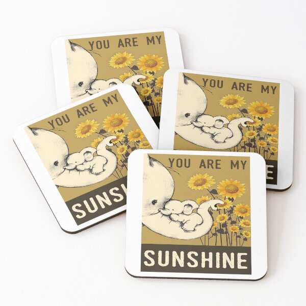 Item preview, Elephant Sunflower You Are My Sunshine Vintage Wall Art designed and sold by JakeGoodwin.