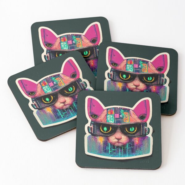 Item preview, Cypberpunk Cat Warrior V6 designed and sold by thelofidragon.