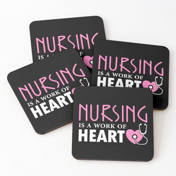 Item preview, Nursing is a Work Of Heart designed and sold by FanityPrints.