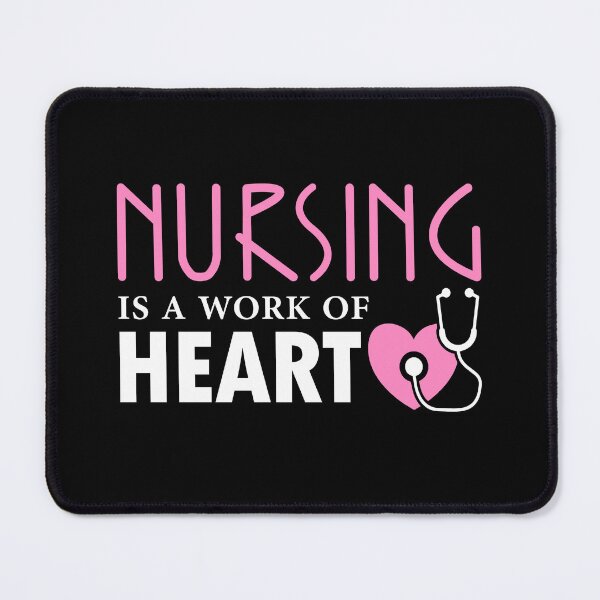 Item preview, Nursing is a Work Of Heart designed and sold by FanityPrints.