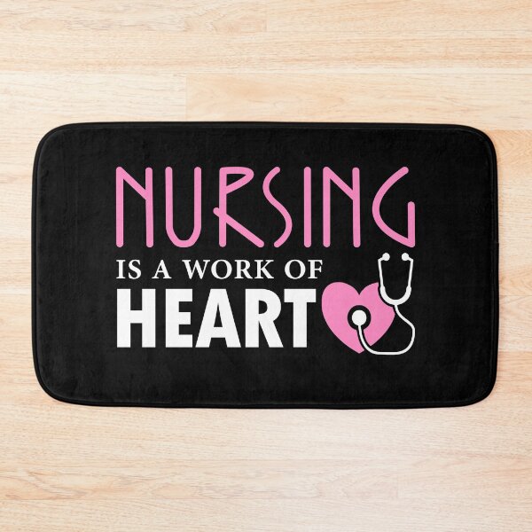 Item preview, Nursing is a Work Of Heart designed and sold by FanityPrints.