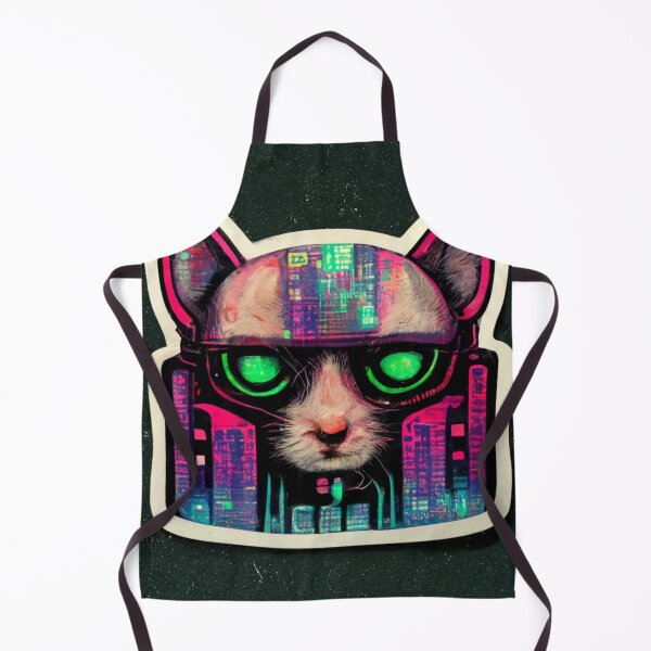 Item preview, Cypberpunk Cat Warrior V7 designed and sold by thelofidragon.