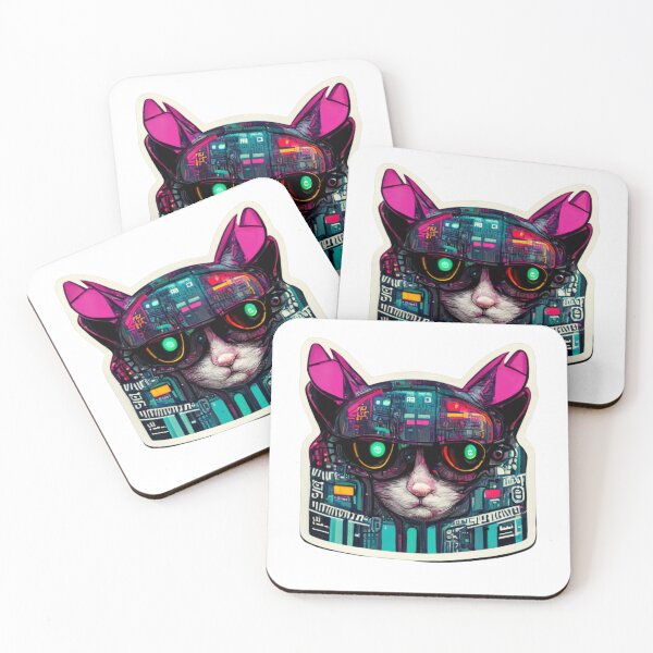 Item preview, Cypberpunk Cat Warrior V8 designed and sold by thelofidragon.