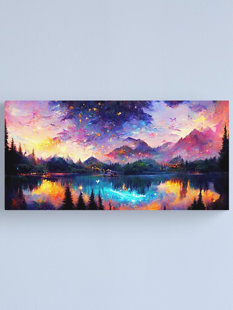 Alternate view of Fae Realm Alpine Lake Canvas Print