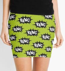 Green Bang Pattern Mini Skirt