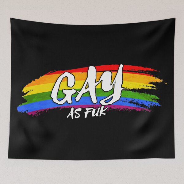 Item preview, GAY AS FUK RAINBOW (BLACK) designed and sold by Dolls X Beauty.