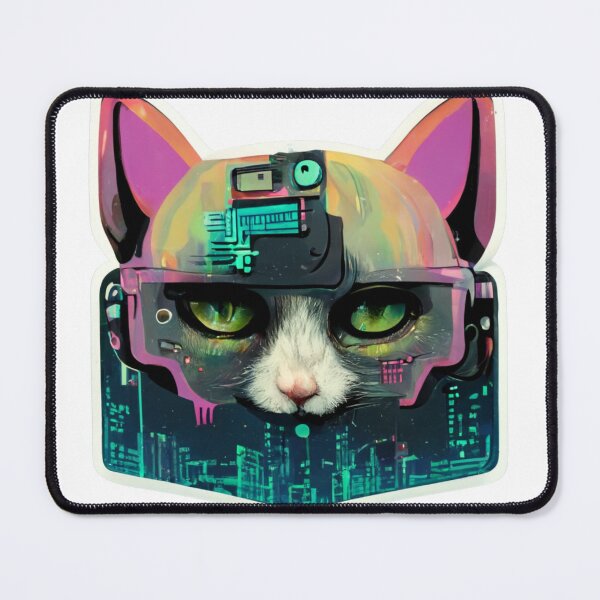 Item preview, Cypberpunk Cat Warrior V9 designed and sold by thelofidragon.