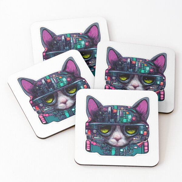 Item preview, Cypberpunk Cat Warrior V10 designed and sold by thelofidragon.