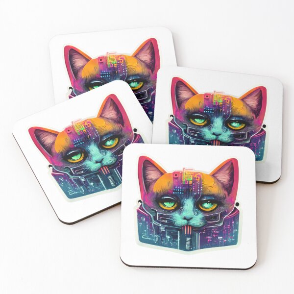 Item preview, Cypberpunk Cat Warrior V11 designed and sold by thelofidragon.