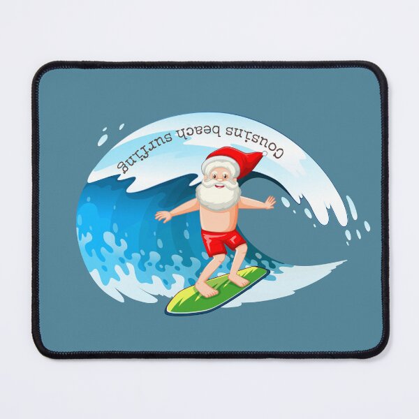 Item preview, Cousins Beach surfing with Santa designed and sold by Narcisa22.