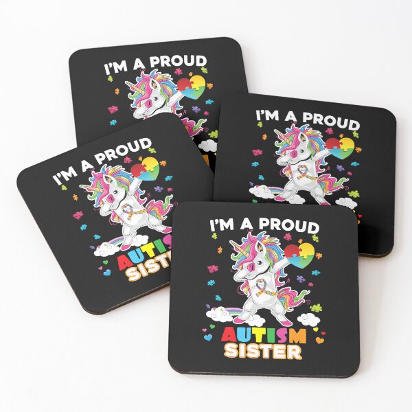 Item preview, I'm A Proud Autism Sister Dabbing Unicorn Autism Awareness Puzzle designed and sold by HaaChris-Artis.