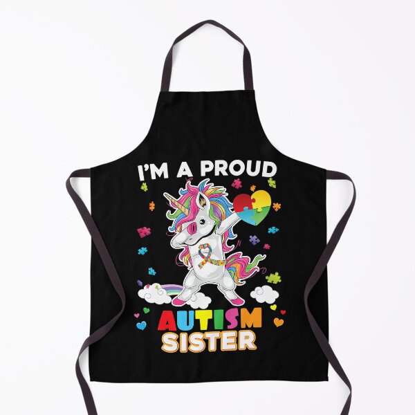 Item preview, I'm A Proud Autism Sister Dabbing Unicorn Autism Awareness Puzzle designed and sold by HaaChris-Artis.