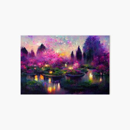 Fae Realm Garden of Reflection Art Board Print