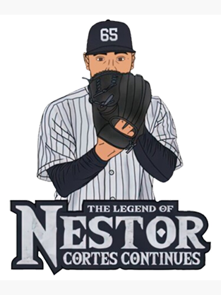 Nestor Cortes baseball Paper Poster Yankees 4 - Nestor Cortes - T-Shirt