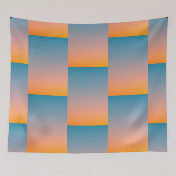 Item preview, Sunset Sky Blue Orange Aura Gradient Ombre Sombre Abstract  designed and sold by Tamas Das.