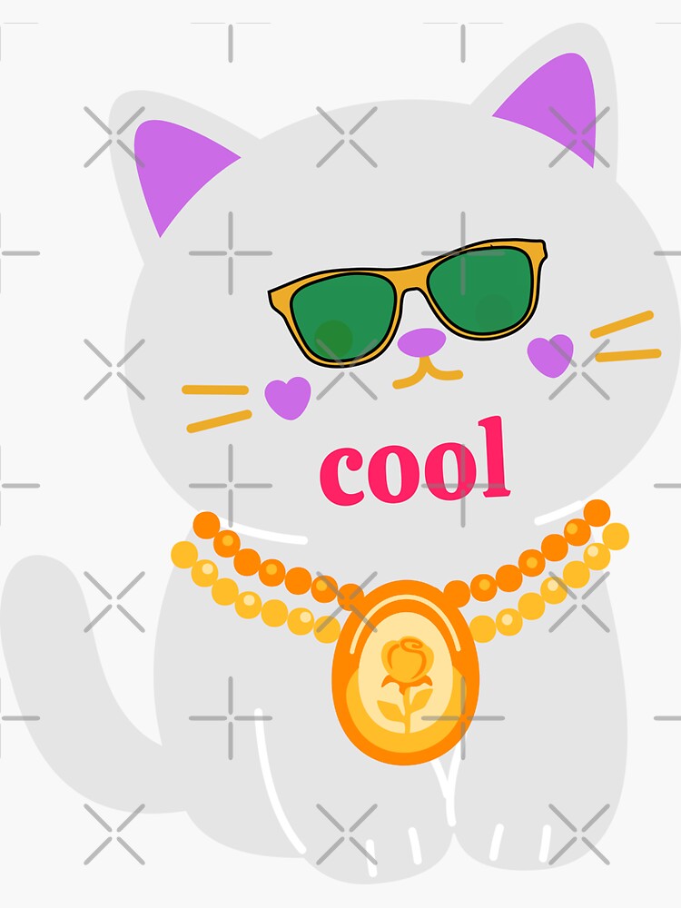 "swag cats meme swag catsmeme cats" Sticker for Sale by shah163
