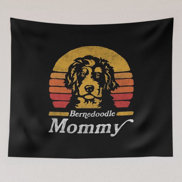 Item preview, Retro Vintage Bernedoodle Mommy designed and sold by More Cute Dogs.