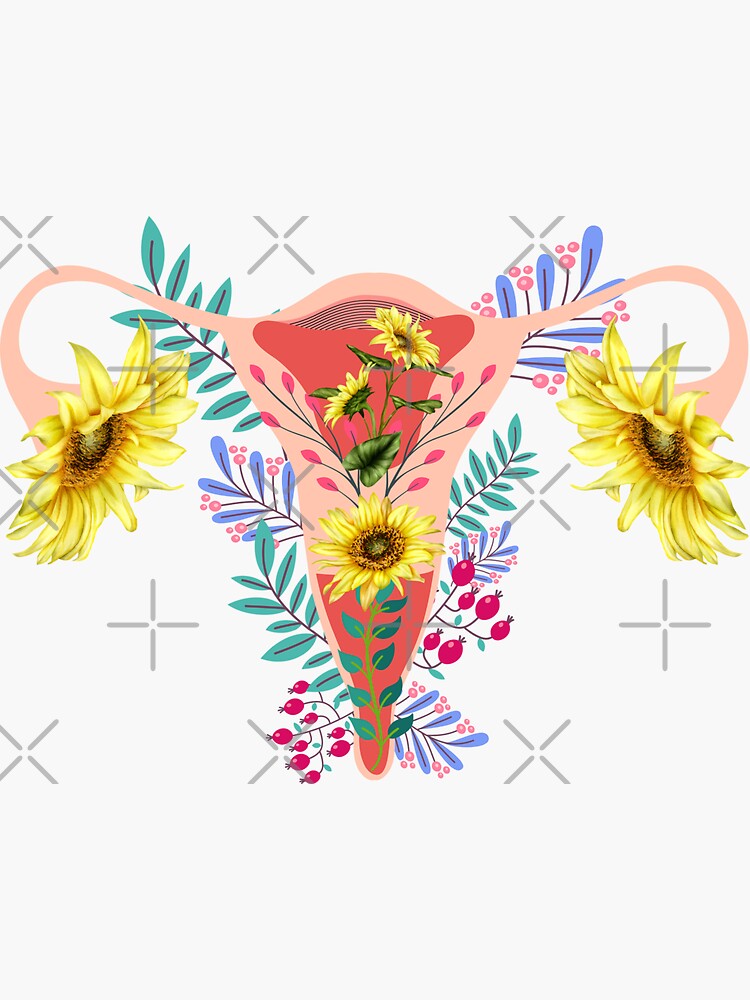 Floral Uterus (vinyl) – Acrylic Blanks, Stickers, Printed Vinyl