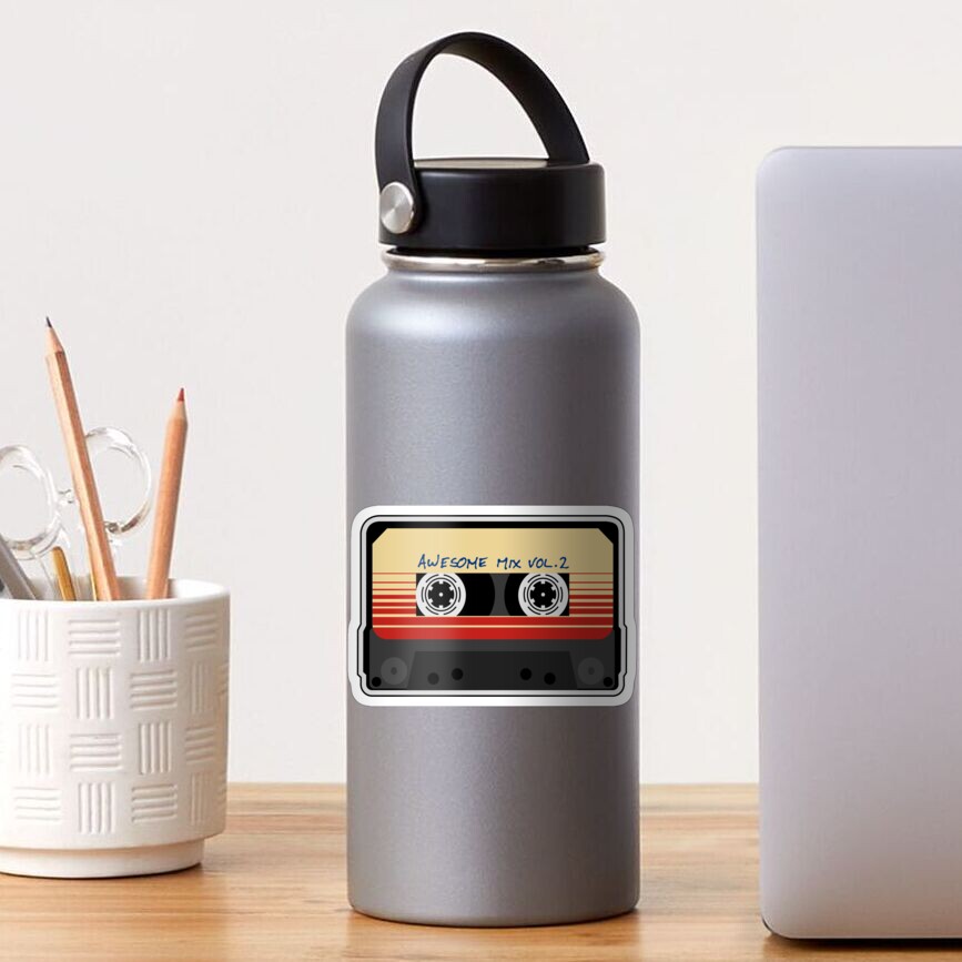Awesome, Mixtape Vol 2, Cassette, Retro, Sticker