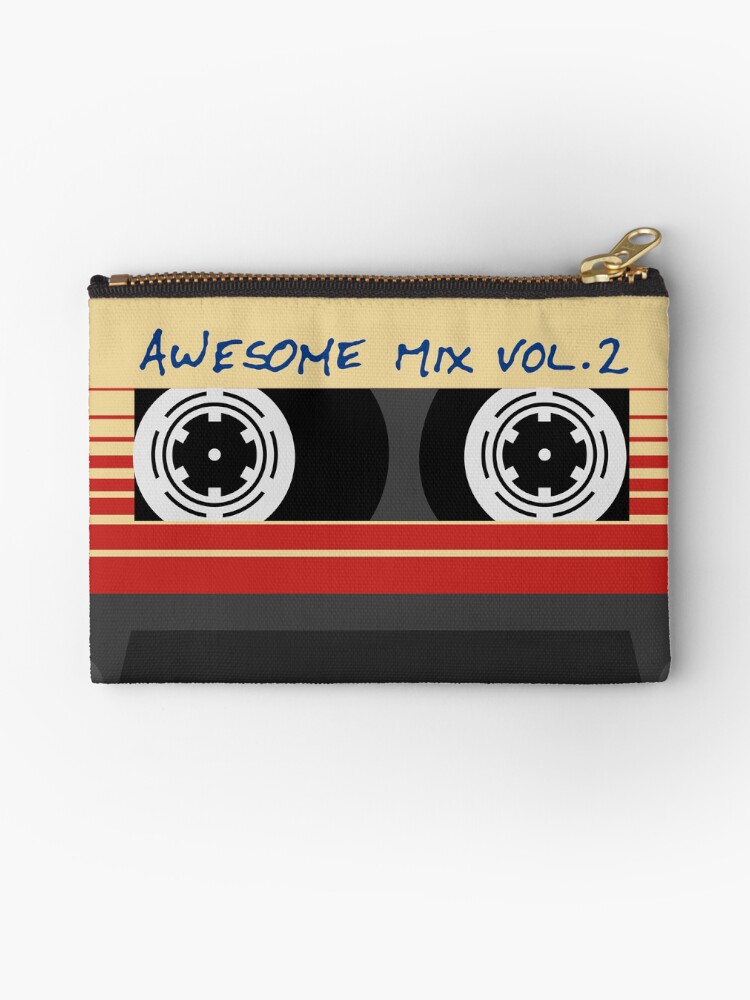Thumbnail 1 of 4, Zipper Pouch, Awesome, Mixtape Vol 2, Cassette, Retro, designed and sold by boom-art.