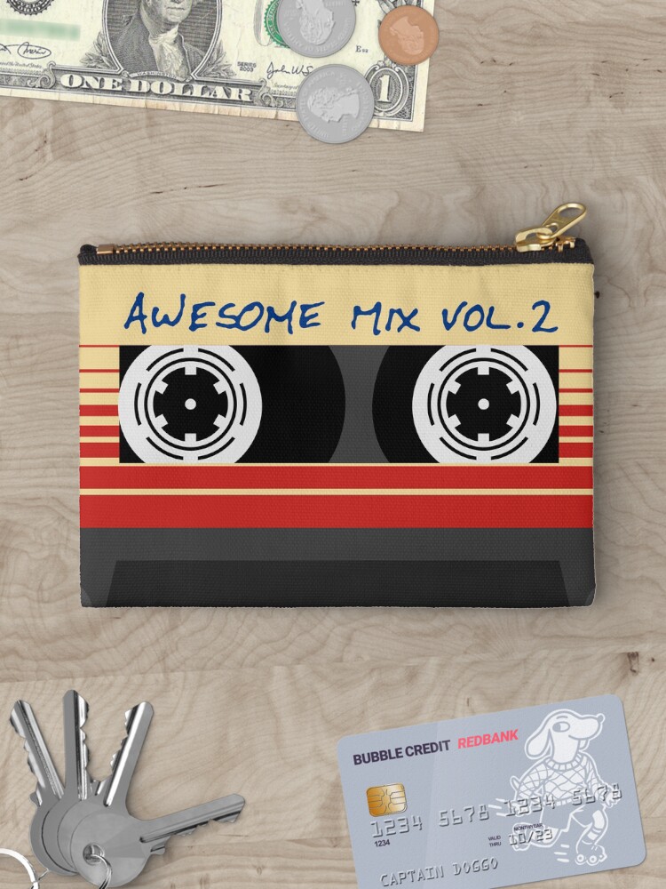 Thumbnail 3 of 4, Zipper Pouch, Awesome, Mixtape Vol 2, Cassette, Retro, designed and sold by boom-art.