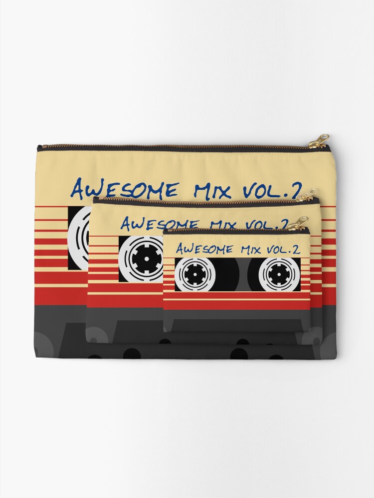Thumbnail 2 of 4, Zipper Pouch, Awesome, Mixtape Vol 2, Cassette, Retro, designed and sold by boom-art.