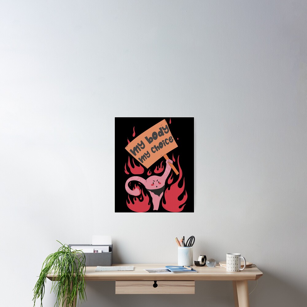 Pro Choice Pro Feminismus Abtreibungsrechte Uterus Art.-Nr Poster